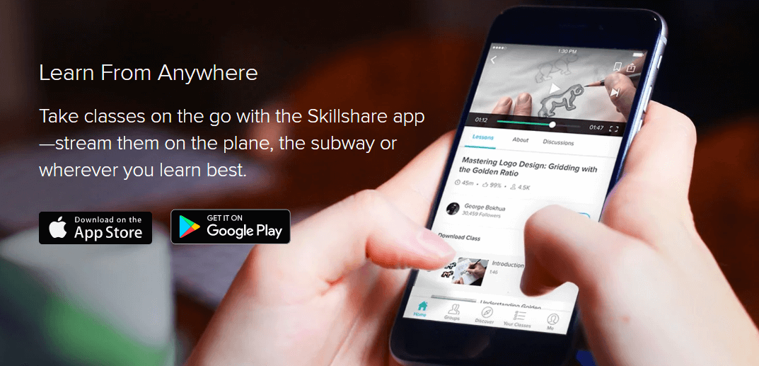 Skillshare App Android and App Store