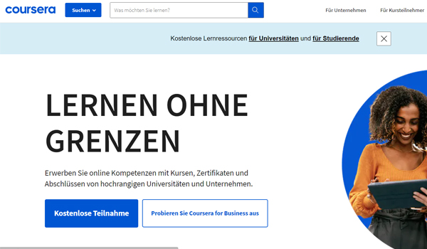 Coursera website screenshot