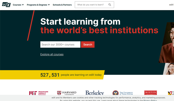 edX website screenshot