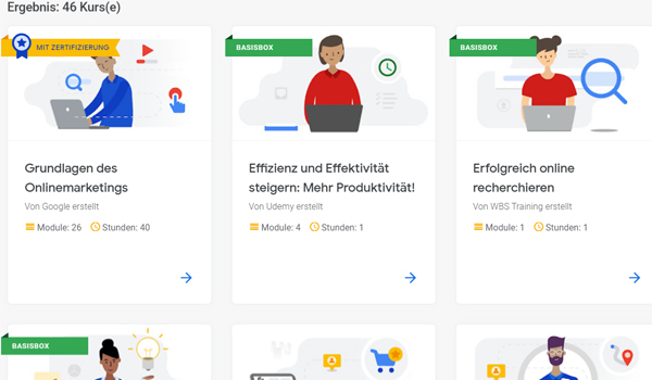 Google Digital Garage website screenshot
