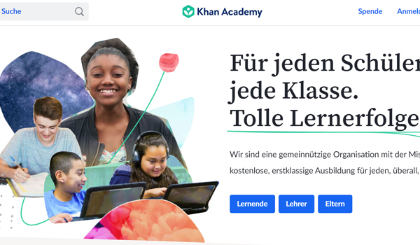 Khan Academy website screenshot