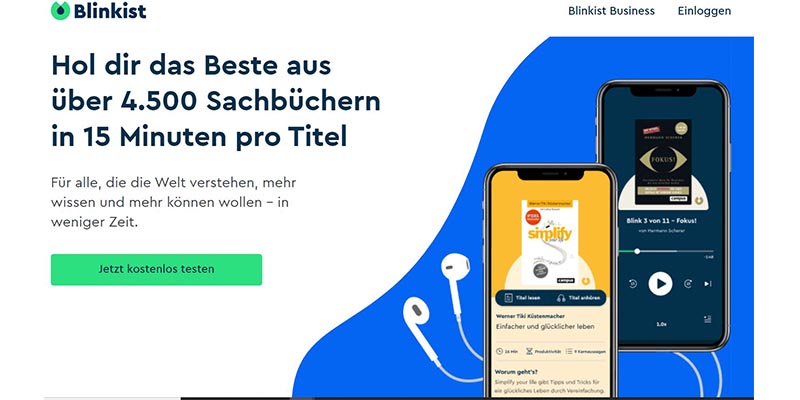Blinkist website screenshot