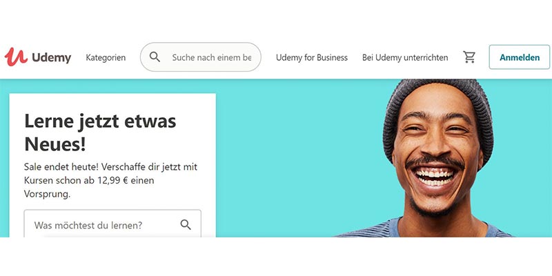 Udemy website screenshot