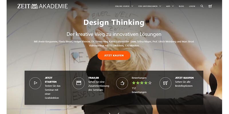 ZEIT Akademie website screenshot