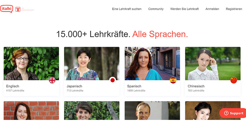 italki website screenshot