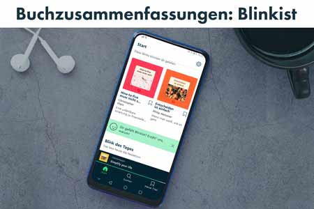 Smartphone auf dunklem Hintergrund Beitragsbild für den Blinkist Erfahrungsbericht