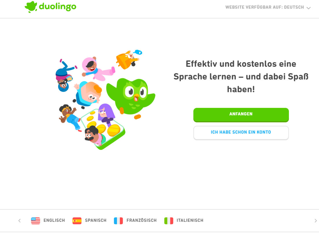 Duolingo Website